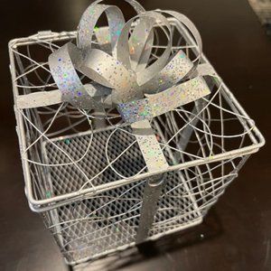 Decorative Silver Metal Holiday Box